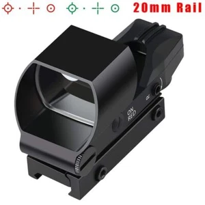 Mira reflectante punto rojo verde 1x28x40 mm 4 patrones de retícula con riel Picatinny de 20 mm - Imagen 1 de 6