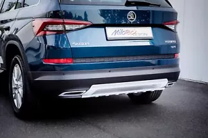Auspuff Dummies für Skoda Kodiaq Auspuffblende ABS Alu-Brush - Bild 1 von 1