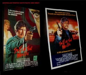 Orig CHARLES BRONSON EVIL THAT MEN DO 1 Sheet 27" x 41" + South Pacific 1 Sheet - Picture 1 of 3