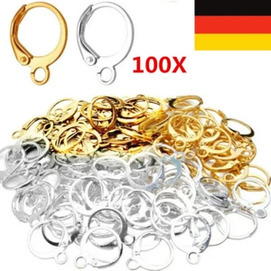 10 Stk Sterling Silber 925 Klapp Ohrringe Ohrhaken 12mm Schmuckteile'- - Picture 1 of 14