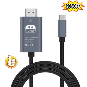2M Typ C na HDMI Konwerter 4K HDTV USB Adapter do Samsung Galaxy шл T3A3 - Zdjęcie 1 z 13