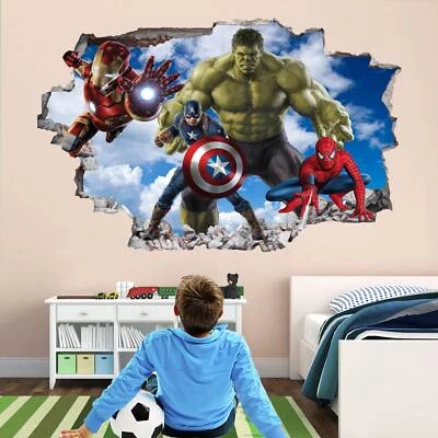 Avengers Superhero Wall Stickers & Mural Art - Image 1 of 3