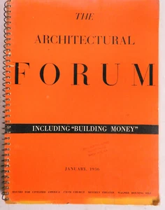 1936 Architectural Forum Building Money Magazine Book - Picture 1 of 2
