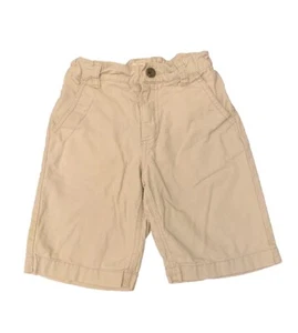 Old Navy Linen Boys Khaki Shorts Size 7 - Picture 1 of 7