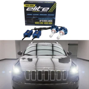 LED Headlight Conversion Bulb Kit for Jeep Cherokee 2017 2019 Halogen Headlamp - Picture 1 of 12