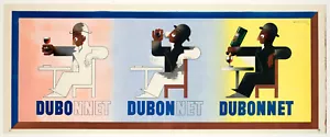Affiche Art Deco Originale, Cassandre, Dubo Dubon Dubonnet, Liqueur, Alcool 1932 - Photo 1/6