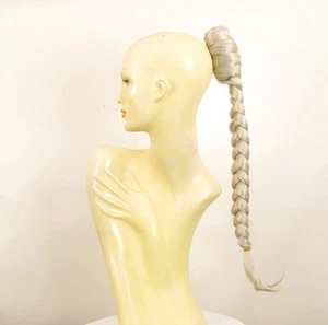 Trenza Cola de caballo postizo longo 50 cm blanco 4/60 - Imagen 1 de 8