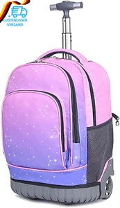 CONPHERON Trolley Rucksack Mit Rollen Rolling Schultasche Für Mädchen Jungen Sch - Bild 1 von 12