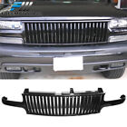 Fit 99-02 Chevy Silverado 00-06 Tahoe Suburan Black Front Hood Grill Grille Abs