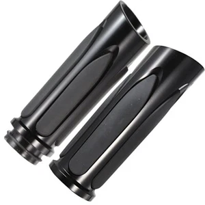 US All Black Hand Grips For Harley Touring Street Glide Road King FLH/T 08-22 - Picture 1 of 5
