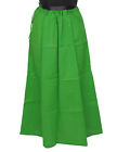 Sushila Vintage New Skirt Cotton Indian Saree Petticoat Women Underskirt Green