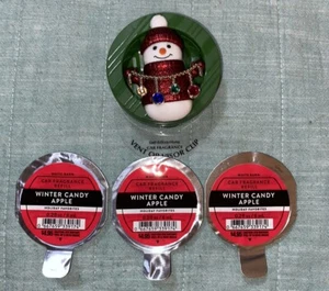 Bath & Body Works “Ornament Snowman” Car Fragrance Holder With 3 Refills New - Picture 1 of 5