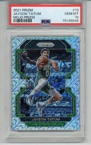 2021 PANINI PRIZM MOJO PRIZM #13 JAYSON TATUM CELTICS /25 PSA 10 LOW POP 1 RARE - Picture 1 of 2
