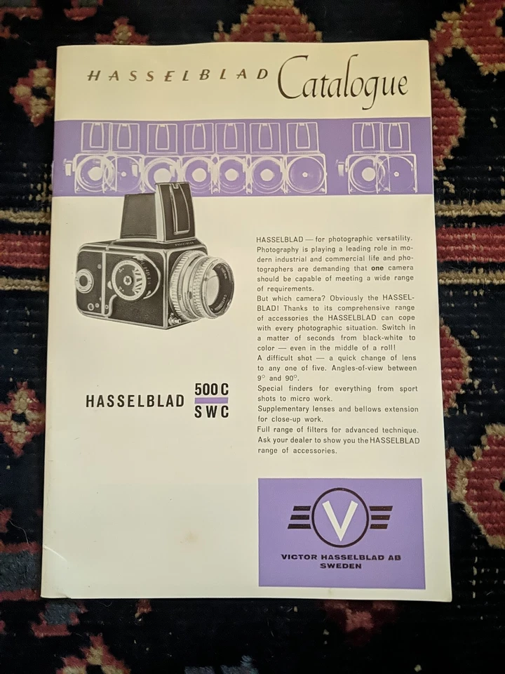 HASSELBLAD 500C SWC CATÁLOGO CÁMARA FOTOS RARAS DE COLECCIÓN Foto 1 de 4