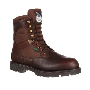 GEORGIA HOMELAND WATERPROOF 600G INSULATED 8" WORK BOOTS G109 8-13 M/W NEW NIB - Picture 1 of 8