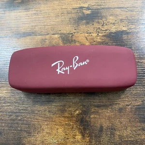 Ray Ban burgundy Sunglasses Eyeglasses Clamshell Hard Case - 329 - Picture 1 of 6
