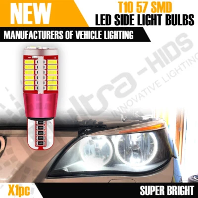 * 1X Repuesto BMW E60 **BLANCO XENÓN** OJO DE ÁNGEL LED BOMBILLAS CANBUS 501 W5W Foto 1 de 4