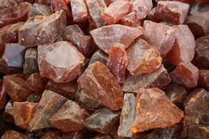 Glasbrocken Glassteine 40-80 mm Glas Steine Gabionen orange rot 1000 kg - Bild 1 von 2