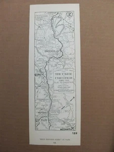 Mapa de ruta AAA Strip de 1920 - Clio a Chester, CA #129 casi nuevo - Imagen 1 de 1