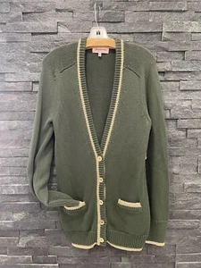 NWT Juicy Couture Distant Pine Green LS BF Lurex Cardigan Sz L - Picture 1 of 6