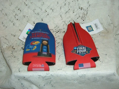 UNIVERSITY OF KANSAS 2022 NATIONAL CHAMPIONSHIP  SET/TWO BOTTLE COOLER TWO SIDED Cover