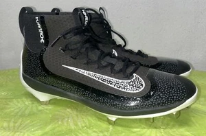 NEW Size 14 Nike Air Huarache 2K Filth Mid Metal Baseball Cleats Black White - Picture 1 of 9