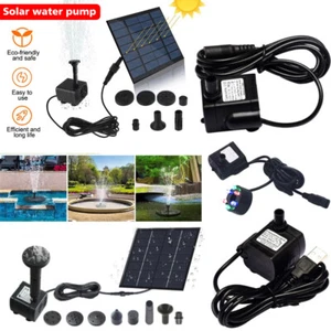 Solar Power Springbrunnen Tauchpumpe schwimmend Wasserpumpe Vogeltränke Teich Garten Pool - Bild 1 von 69