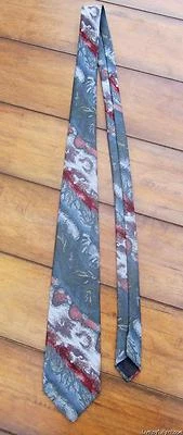 PACO RABANNE Paris ~ Para hombres Talla Única ~ Colorido Gris Mármol Corbata Cuello Foto 1 de 3