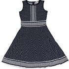 Michael Michael Kors Blue White Polka Dot Sleeveless A-line Dress Size - M