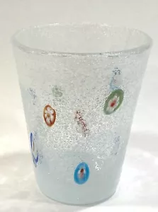 Murano Glass Rocks Pulegoso Tumbler w/ Millifori - Picture 1 of 5