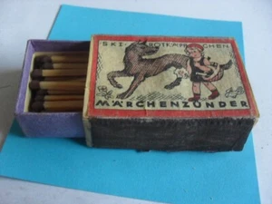Streichholzschachtel , Märchenzünder , S.K.I. , Rotkäppchen , Wolf - Bild 1 von 2