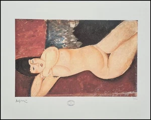 AMEDEO MODIGLIANI * Nude lying * 50x40 cm * signed lithograph * limited # 82/250 - Bild 1 von 8
