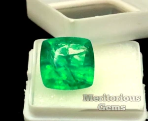 8 Ct Cushion Cut Natural Columbian Emerald Certified Loose Gemstone Best Offer - Picture 1 of 6