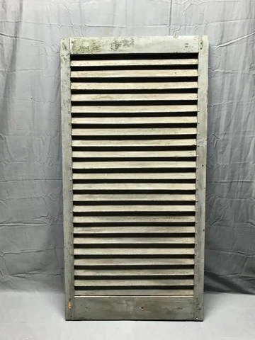 Single Antique Window 20x41 Louvered Door Shutter Pantry Shabby VTG Old 957-22B Cover