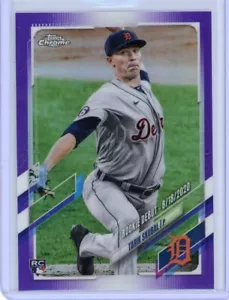 2021 Topps Chrome Update Tarik Skubal Purple Refractor Rookie RC #USC82 - Picture 1 of 2