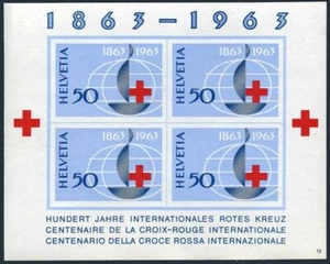 Switzerland 428,MNH.Michel Bl.19. Red Cross Centenary,1963. - Picture 1 of 1