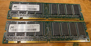 (2 X 64MB) Micron 128MB MT8LSDT864AG-10CB4 PC100-322-620 Memory RAM 486 PC