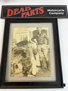 Harley Panhead 1949 Ben Lerner Black & White Originalbild - Bild 1 von 4