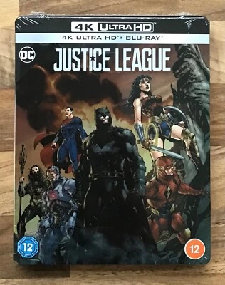 JUSTICE LEAGUE - 4K ULTRA HD & BLU-RAY STEELBOOK LIMITED EDITION NEW & SEALED - Image 1 of 4