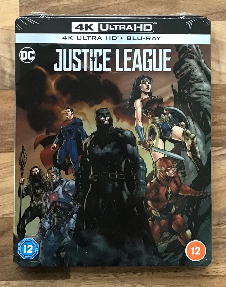 JUSTICE LEAGUE - 4K ULTRA HD & BLU-RAY STEELBOOK LIMITED EDITION NEW & SEALED - Image 1 of 4