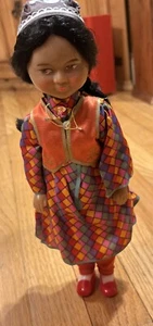 "Muñeca UZBEKistan hecha a mano 1979 recuerdo coleccionable articulada 11"" tela brillante" - Imagen 1 de 16