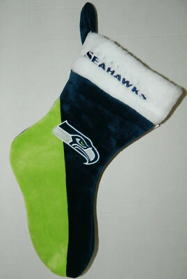 Seattle Seahawks Fútbol Vacaciones Navidad Medias Equipo NFL Logo Peluche Regalo Foto 1 de 4