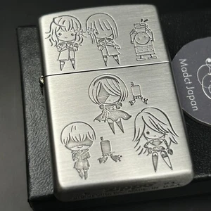 Zippo Oil Lighter NieR Automata Deformed Character Girls Silver Japan Anime Game - Picture 1 of 13