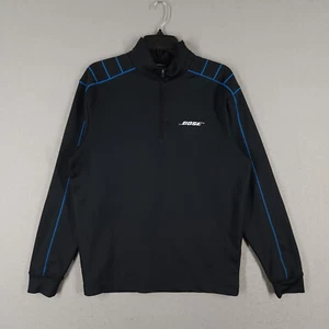 Nike Bose Giacca Uomo Small Nero 1/4 Zip Performance Golf Pullover Therma Fit - Foto 1 di 11