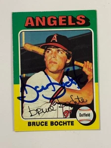 Bruce Bochte Angels signiert 1975 Topps Baseballkarte #392 Auto Autogramm - Bild 1 von 2