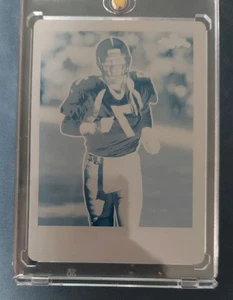 2019 Leaf 1/1 John Elway cyan NSCC Printing Plate Denver Broncos - Bild 1 von 3