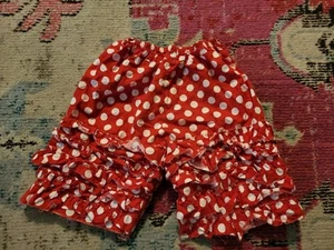 Damen XS S Vintage Handmade Bloomers Rüschen Shorts Rot Weiß Tupfen Retro - Bild 1 von 3