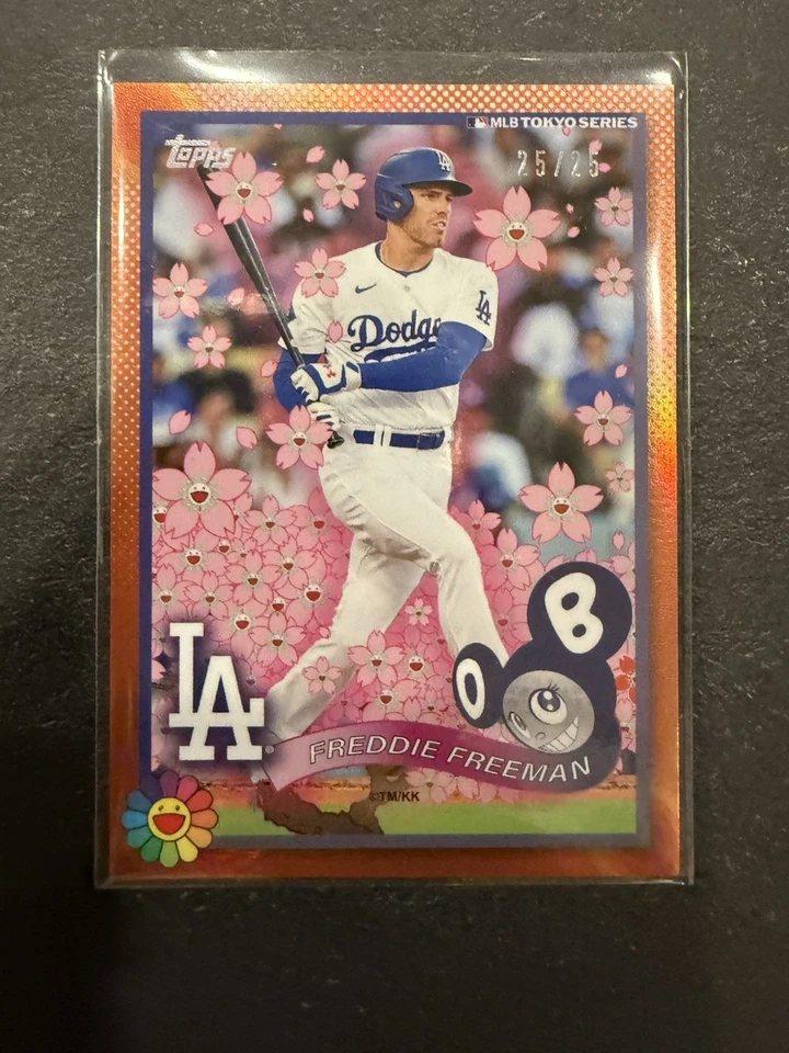 2025 Topps MLB Tokyo Series Takashi Murakami - Freddie Freeman 25/25 Orange - Image 1 of 2