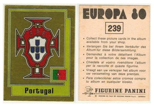 Euro Europa 80 Panini Sticker 239 Portugal Club Badge unbenutzt - Bild 1 von 1