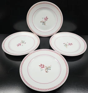 4 Vista Alegre Indias Salad Plates Set Elegant Floral Pink Gold Serving Dish Lot - Picture 1 of 24